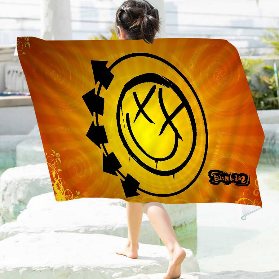 B-Blink 182 BAND Strandtuch aus Mikrofaser, bunt, schnelltrocknend und sandfrei, B: 40 cm, H: 60 cm - Bild 1
