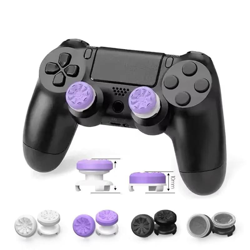 2er-Set Hand Grip Extender Caps für PS4, PS5 und Xbox Gamepads, Thumb-Stick Griffe in Schwarz, High/Low Rise Abdeckungen - Bild 4