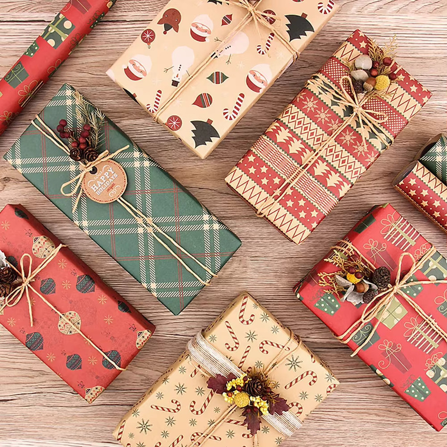 Artware Kraftpapier und Pergament Geschenkpapier in Grün, Lila und Mehrfarbig für Weihnachten, Hochzeit und Silvester - Bild 3