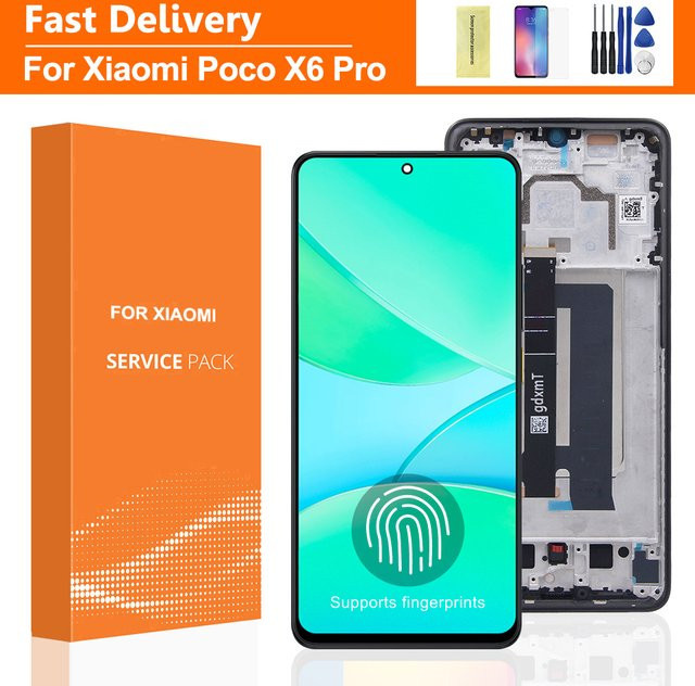 Xiaomi Poco X6 Pro AMOLED Display mit Touchscreen Digitizer Montage Ersatz in Schwarz 6.67 Zoll - Bild 1