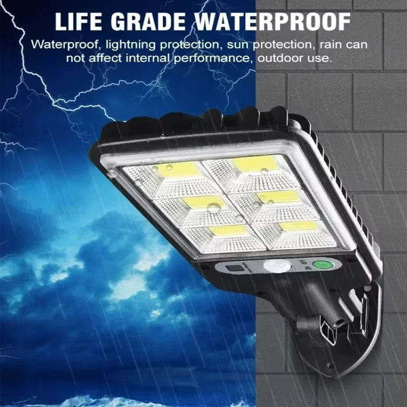 Heinast LED Solar Außenwandlampe mit Bewegungssensor, Wasserdichte COB Gartenleuchte für Terrasse und Hof, Schwarz - Bild 5