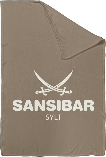 Wohndecke SANSIBAR aus Mikrofaser in Taupe/Weiß, B/B: 200 x 150 cm - Bild 1