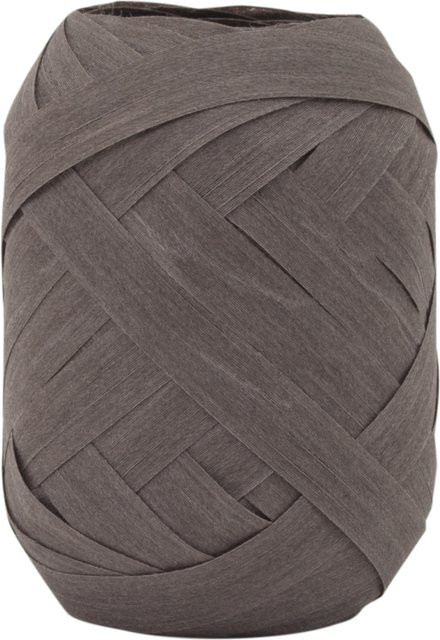 GOLDINA Baumwoll-Ringelband in Graubraun, Breite: 10 mm, Länge: 12 m - Bild 1