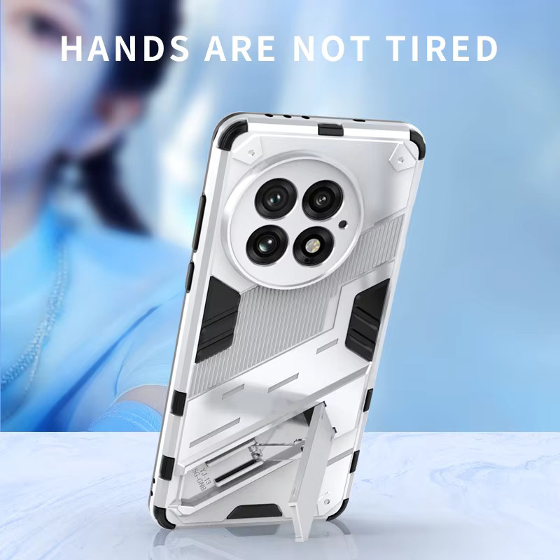 Anti-Schock Schutzhülle mit Kamera-Objektiv-Schutz und Ständer für OnePlus 13, 12, 11, 13R, 12R, Nord CE 4, 3 Lite in Pink - Bild 4