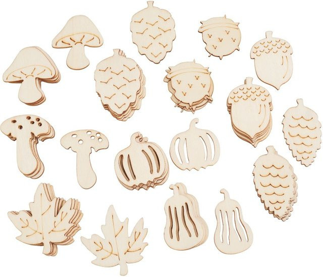 VBS Streuteile Herbstzeit aus Sperrholz in Beige - Bild 1
