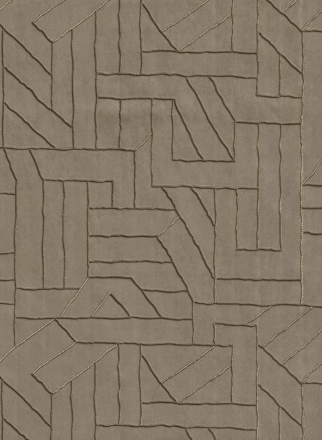 Arte Tapete La Dérive Truffle in Braun und Grau mit abstraktem geometrischem Design aus Vlies - Bild 1