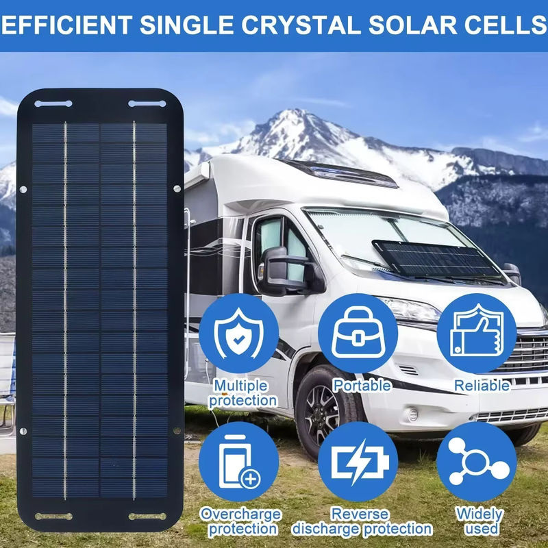 12V Solarpanel Kit IP65 Wasserdichtes Solar-Erhaltungsladegerät in Blau für das Auto - Bild 3