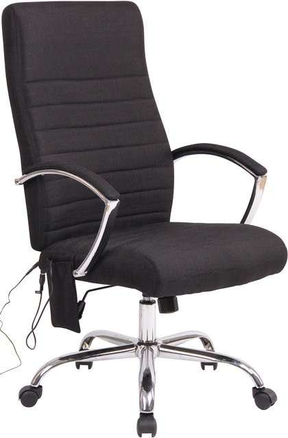 TPFLiving Bürostuhl Vallon Executive Chair aus Stoff mit Massagefunktion in Schwarz, B/T/H: 72 x 58 x 136 cm - Bild 1