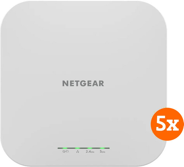 Netgear WAX610 WiFi 6 Dual-Band Access Point 5er-Pack in Weiß - Bild 1