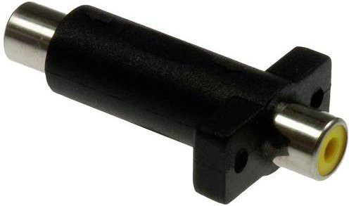 Lyndahl Cinch AV Adapter RCA 1x Cinch-Buchse zu 1x Cinch-Buchse Schwarz/Gelb - Bild 1