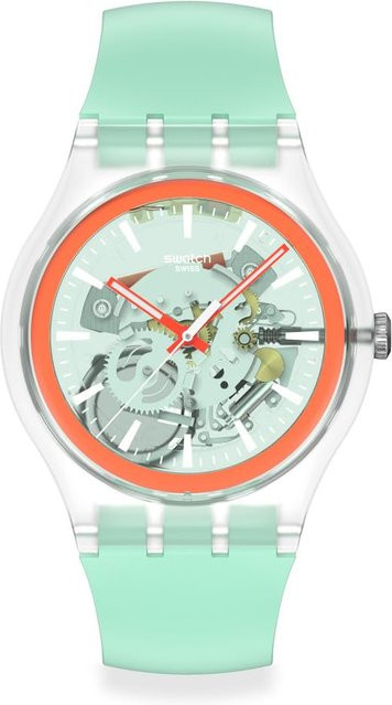 Swatch Armbanduhr, Quarz, Kunststoff, Grün, Unisex - Bild 1