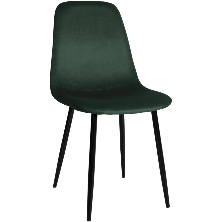 DELUKE Esszimmerstuhl MOVI in Grün aus Samt und Metall, H: 88 cm, B: 44 cm, T: 51 cm - Bild 2