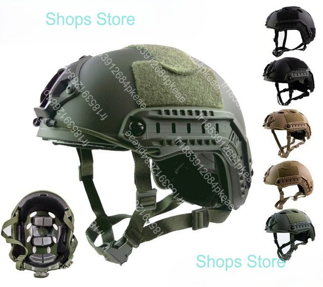 Taktischer Riot-Helm von NUOYING aus Kunststoff in Grün mit 4-Punkt-Aufhängung und verstellbarem Kopfumfang für Militär, CS, Airsoft und Outdoor-Schutz - Bild 1