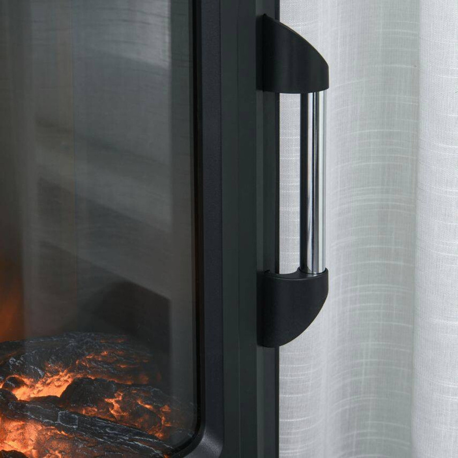HOMCOM Elektrokamin mit Flammeneffekt und Thermostat in Schwarz, B/H/T: 44,5 x 74 x 32,1 cm - Bild 3