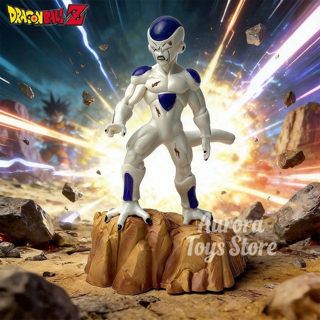 Bandai Dragon Ball Z Anime Figur Frieza Actionfigur aus PVC in Weiß und Lila, Höhe: 13 cm - Bild 1