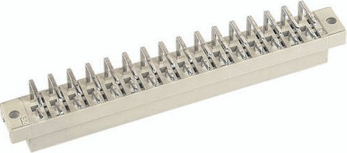 HARTING Federleiste 09042322826 aus Messing in Grau mit 2 Reihen - Bild 1