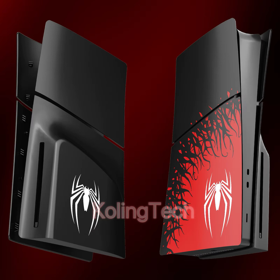 JazPlate Staubdichte Seitenteile und Spinnen-Frontplatte für PlayStation 5 Slim Zubehör Set - Bild 2