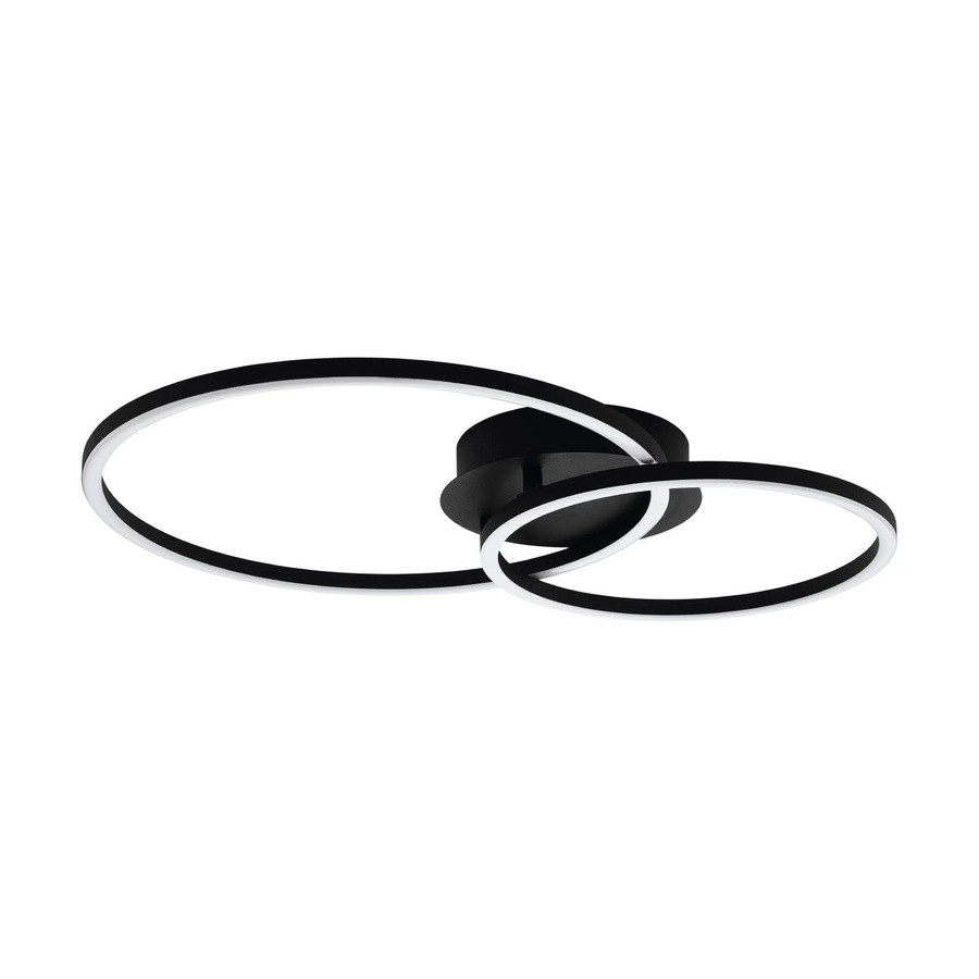 Eglo LED-Deckenleuchte Palmaves 2 in Schwarz, rund, Höhe: 7 cm, Durchmesser: 39 cm - Bild 2