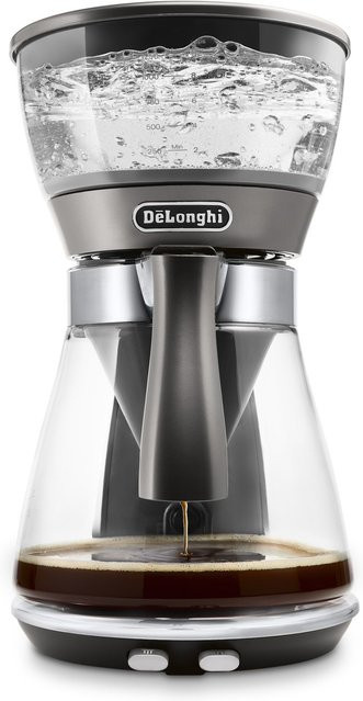 DeLonghi ICM17210 Clessidra Filter-Kaffeemaschine in Glas und Silber-Grau mit 10 Tassen Fassungsvermögen - Bild 1