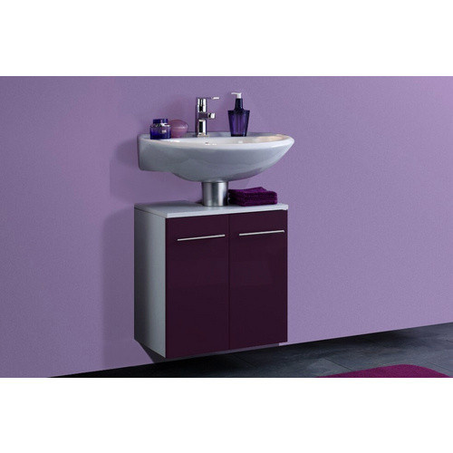 HELD MÖBEL Waschbeckenunterschrank Parma in Lila und Weiß, B/H/T: 50 x 53 x 34 cm - Bild 2