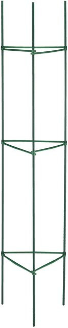Relaxdays Rankhilfe 4er Set aus Stahl und Kunststoff in Grün, höhenverstellbar, H: 150 cm, B: 32 cm, T: 32 cm - Bild 1
