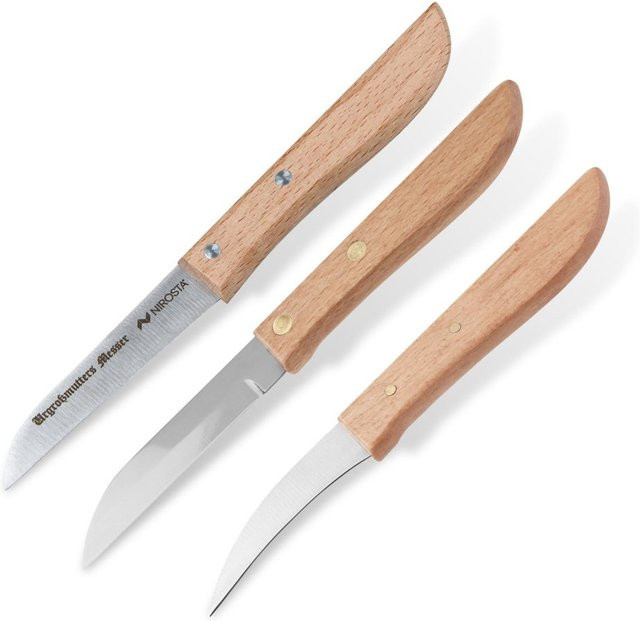 Nirosta Messer-Set GRANDMA, 3-teilig, Silber und Braun - Bild 1