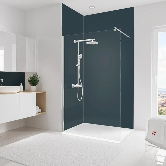 Schulte Duschrückwand-Set DecoDesign Asymmetrisch Anthrazit B: 255 cm, T: 120 cm - Bild 1