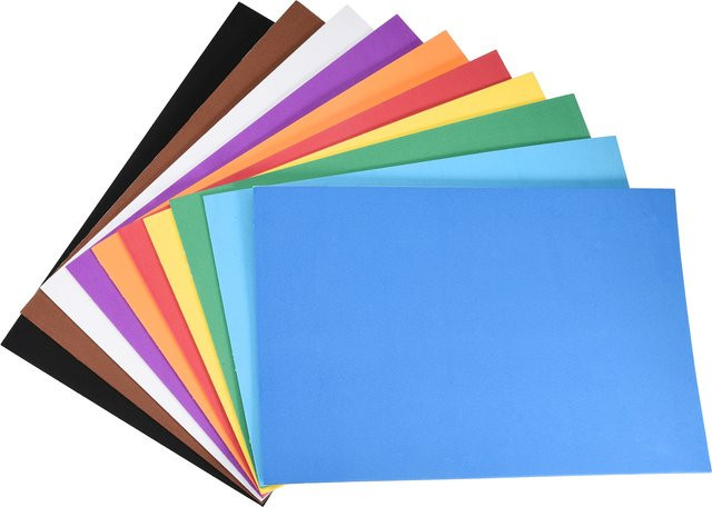 UXCELL Selbstklebende EVA-Schaumstoffplatten in Bunt für Basteln und DIY, Dicke: 1,8 mm, Maße: 20 x 30 cm - Bild 1