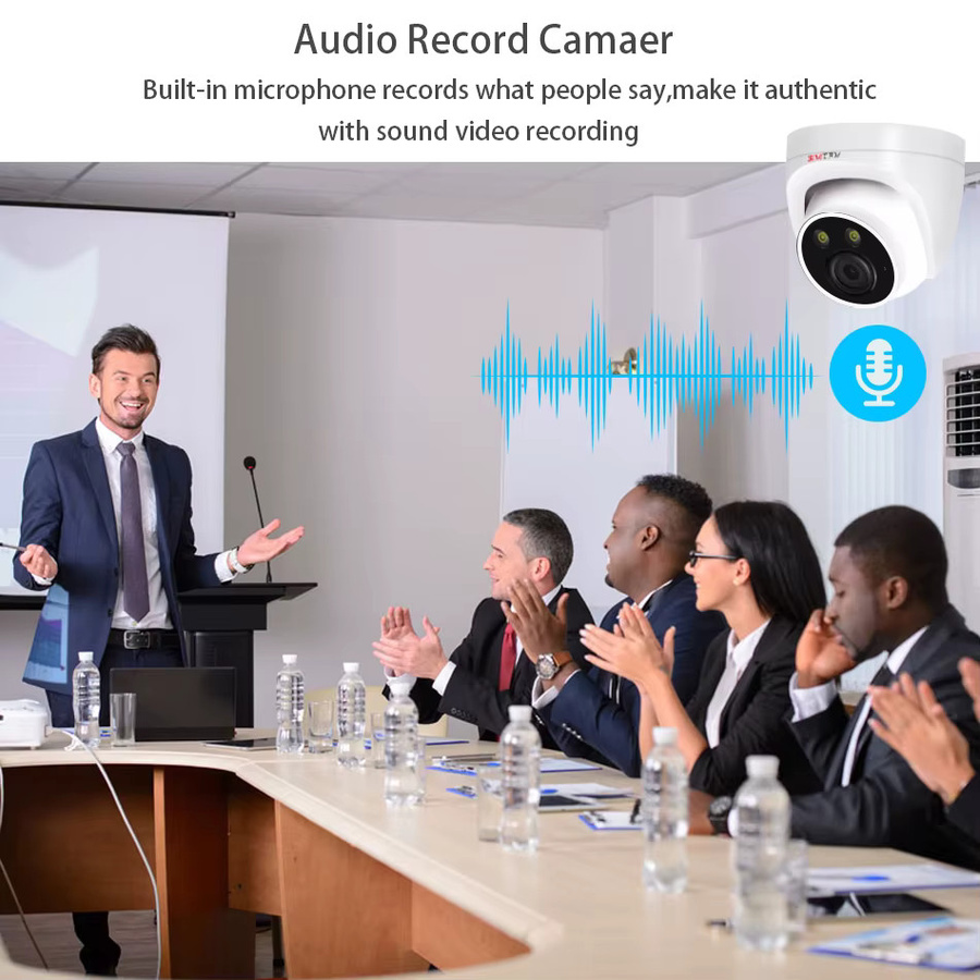 SIMICAM 4K 8MP PoE IP-Kamera in Weiß mit Audio- und Personenerkennung, IR-Nachtsicht und ONVIF NVR-Kompatibilität - Bild 2