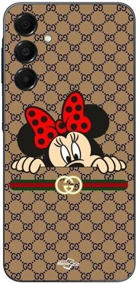 Samsung Galaxy A16 Handyhülle Minnie Gucci aus flexiblem Silikon in Schwarz und Multicolour - Bild 1