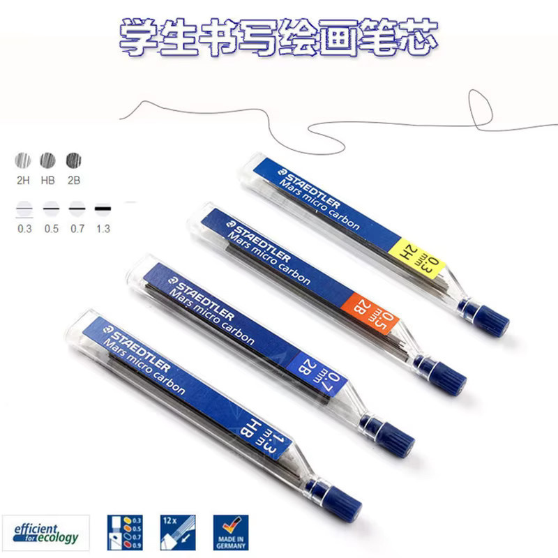 Staedtler Mars Micro Carbon Polymer Druckbleistiftminen HB Blau - Bild 2