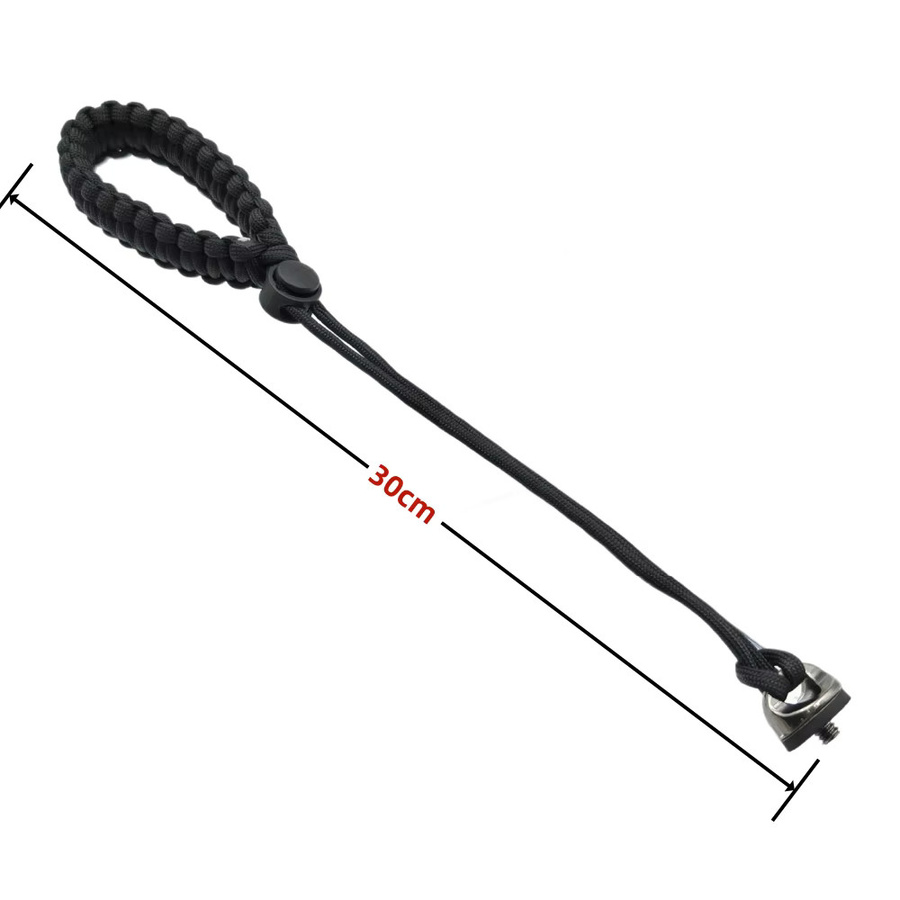 DJI Anti-Verlust-Sicherheits-Handgelenkschlaufe aus Nylon in Schwarz mit 1/4-Zoll-Metallschraubbasis für Insta360 X5, Insta360 X4 und DJI Action 5 Pro/4 Pro - Bild 2