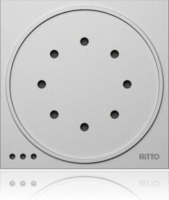 Ritto Portier Türsprechmodul Audio-Intercom in Silber und Weiß B/H/T: 9,5 x 9,5 x 3,3 cm - Bild 1