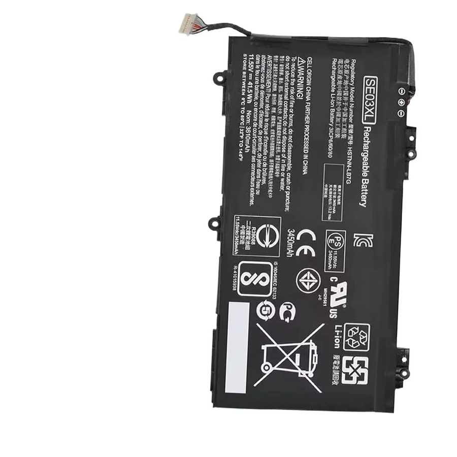 HP SE03XL Ersatzakku für Pavilion 14 14-AL000 14-AL125TX TPN-Q171, 11,55 V 3450 mAh, Schwarz - Bild 2