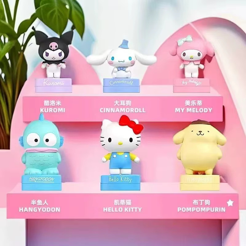 Sanrio Family Siegel-Blindbox-Puppe, Hello Kitty, Kuromi, Hangyodon, My Melody, Trendfigur - Bild 2