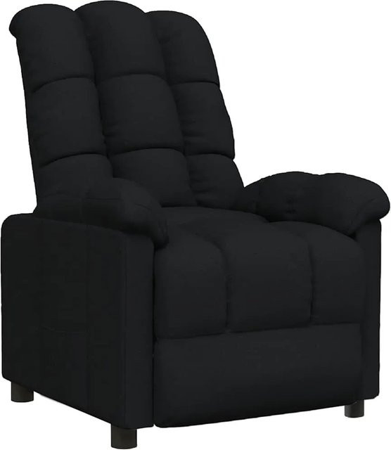 vidaXL Relaxsessel in Schwarz aus Stoff mit Armlehnen und manueller Hebelverstellung - Bild 1