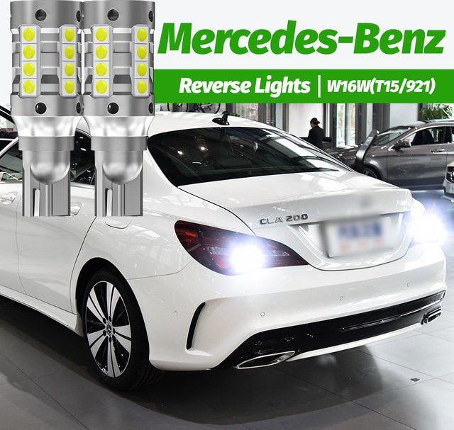VENDY LED Rückfahrscheinwerfer Set W16W T15 Canbus in Silber für Mercedes Benz CLA CLS GLA GLB GLC X253 X156 X247 - Bild 1
