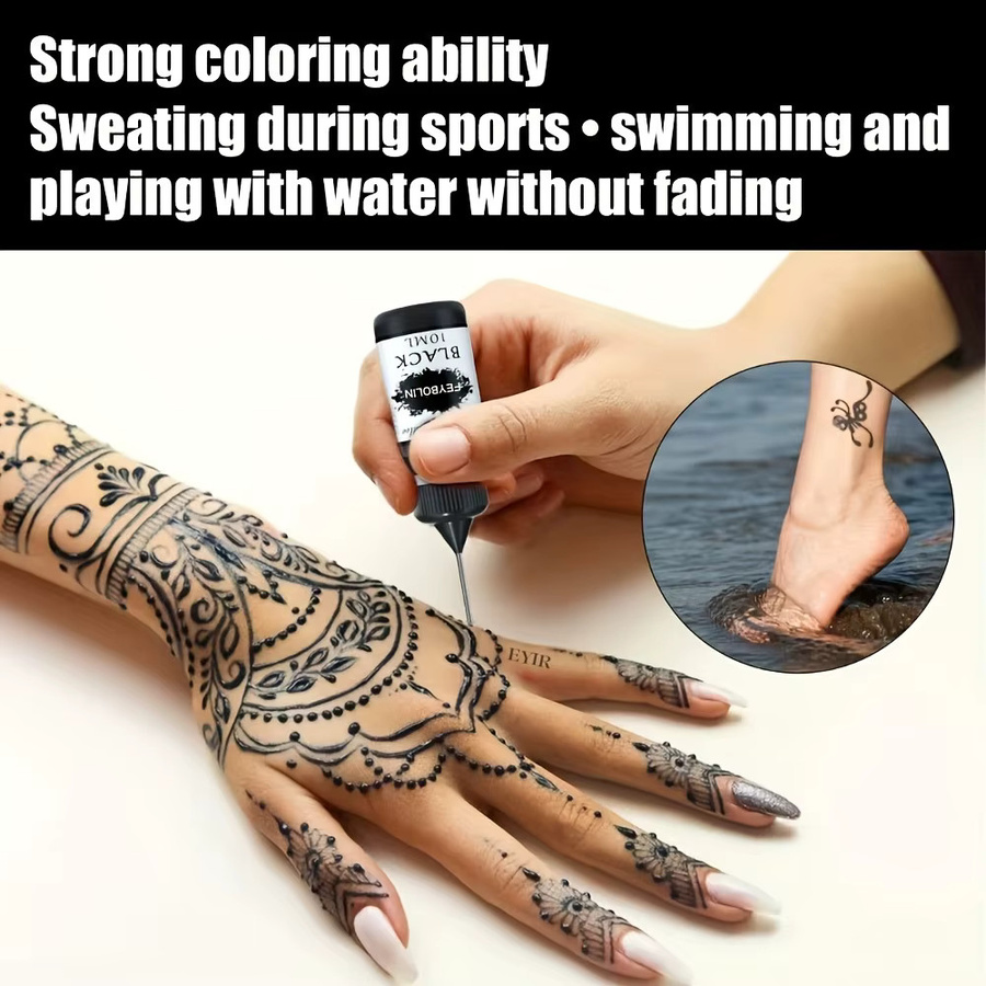 EYIR Tattoo-Paste-Set, 7 Farben, Temporäre Tattoo-Paste - Bild 4
