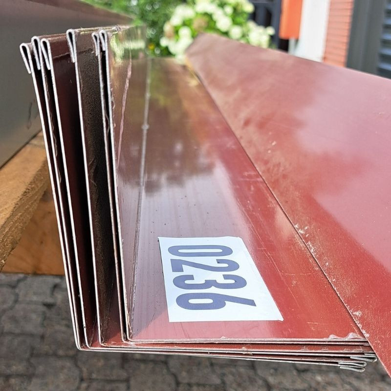 Winkelblech aus Aluminium von Friedrich von Lien AG in Rotbraun, pulverbeschichtet, Länge: 2,00 m - Bild 1