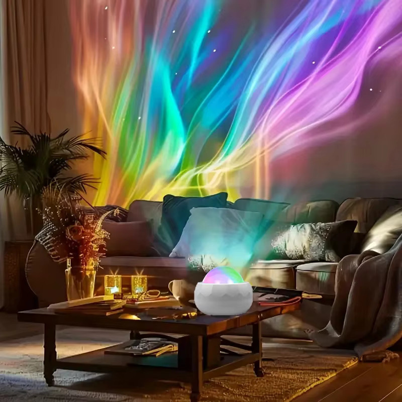 VENUSWING Nordlichter Sternenhimmel Projektorlampe mit Fernbedienung und 360 Grad USB Aurora Ball für Raumparty Dekoration - Bild 2