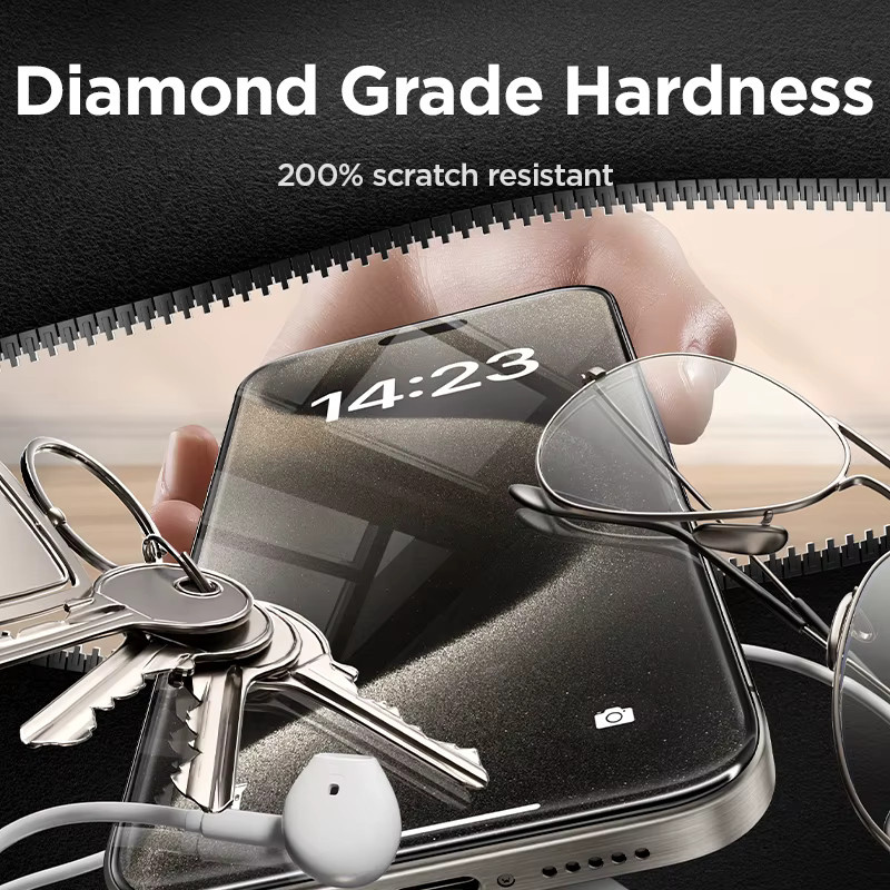 Joyroom HD Panzerglas Displayschutzfolie für iPhone 18 17 16 15 14 13 12 Pro Max in Transparent - Bild 4