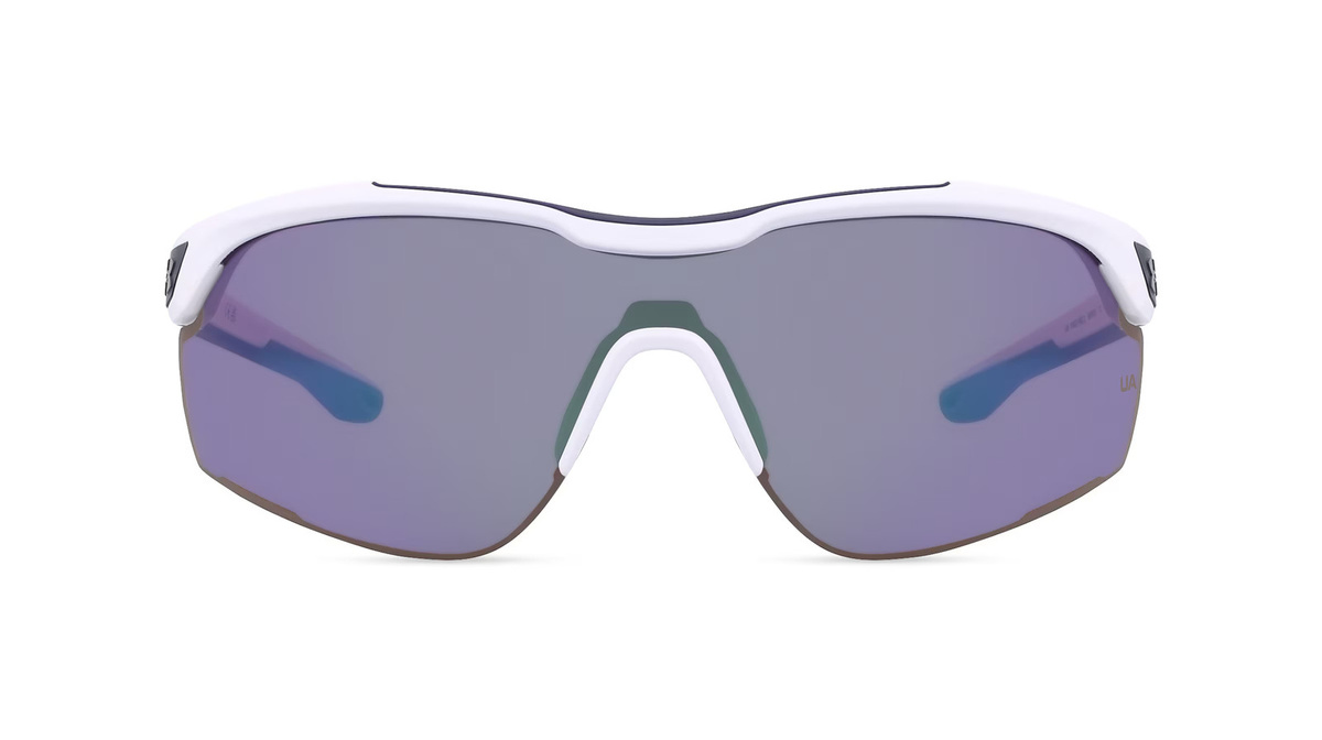 Under Armour UA YARD PRO 2 Sonnenbrille, Halbrand, Eckig, Kunststoff, Weiß, Herren - Bild 1