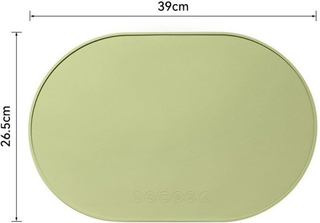Hitzebeständliches Silikon-Tischset von YULIN in Beige, wasserdicht und fleckenabweisend, B/T: 39 x 26,5 cm - Bild 1