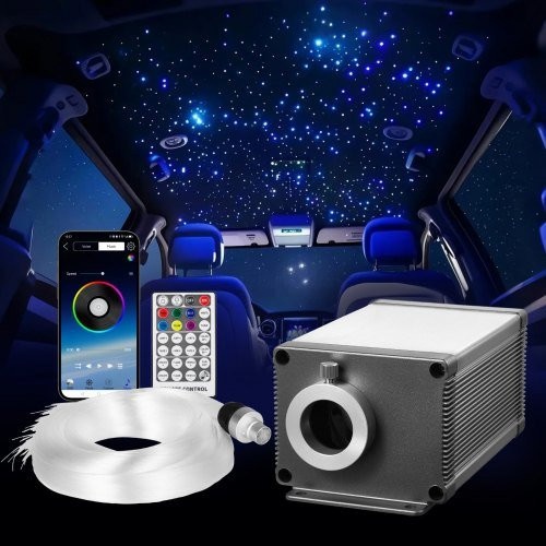 VEVOR Starlight Headliner Kit mit 450 Glasfaserkabeln, 16W RGBW LED Sternenhimmel-Set für Auto und Schlafzimmer, inklusive Bluetooth App, Fernbedienung und Sound-Aktivierung, Multicolour - Bild 1