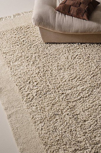 Jotex Baumwollteppich Toshka in Weiß und Beige mit Fransen, B/B: 350 x 250 cm - Bild 1