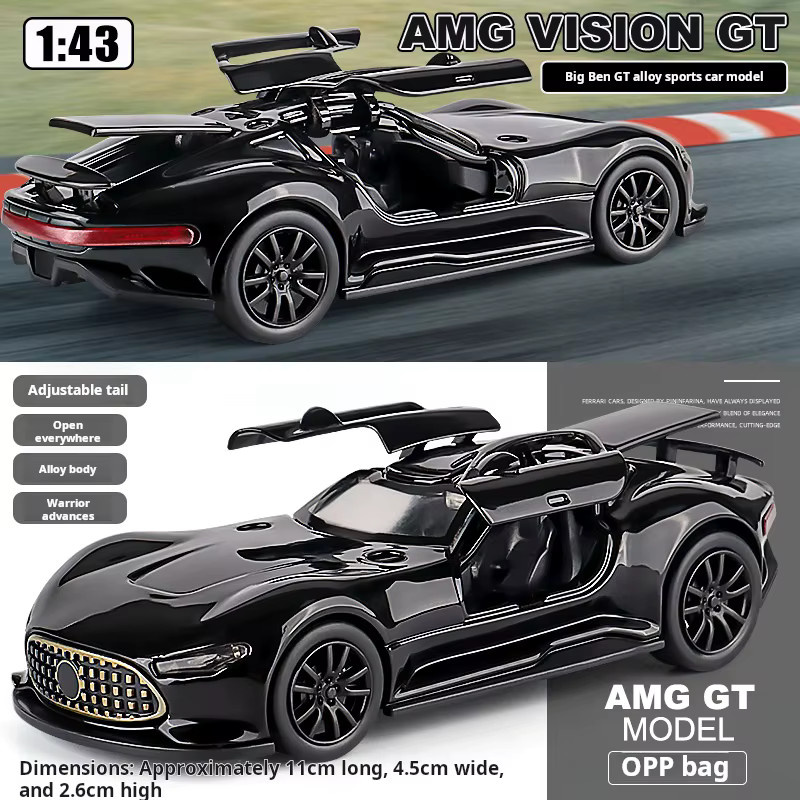 MAKEDA GT Super Konzeptauto, Modellauto, 1:43, Metall, Grau - Bild 2