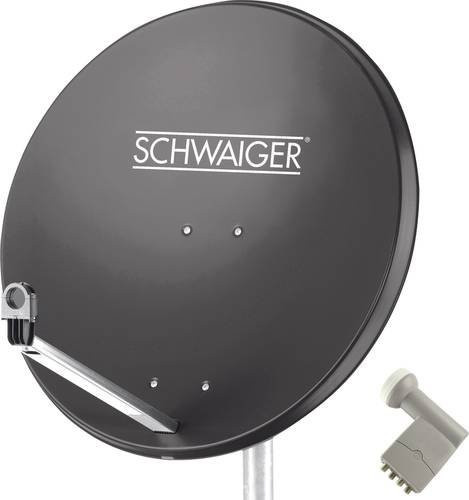 Schwaiger SAT-Anlage SPI9961SET9 ohne Receiver für 4 Teilnehmer in Anthrazit - Bild 1