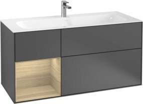 V&B Waschtischunterschrank Finion Wandbeleuchtung Anthrazit B: 119,6 cm, T: 49,8 cm - Bild 1