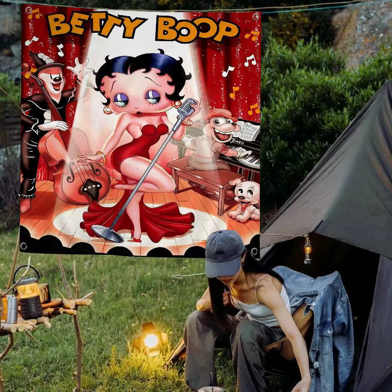 B-BettyS Boop Cheerleading-Banner Retro Flagge Multicolour B/H: 50 x 70 cm - Bild 5