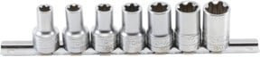 BGS Steckschlüssel-Einsatz-Satz T-Profil Plus für Torx Plus, 7-teilig, Antrieb Innenvierkant 10 mm (3/8 Zoll), Farbe Silber - Bild 1